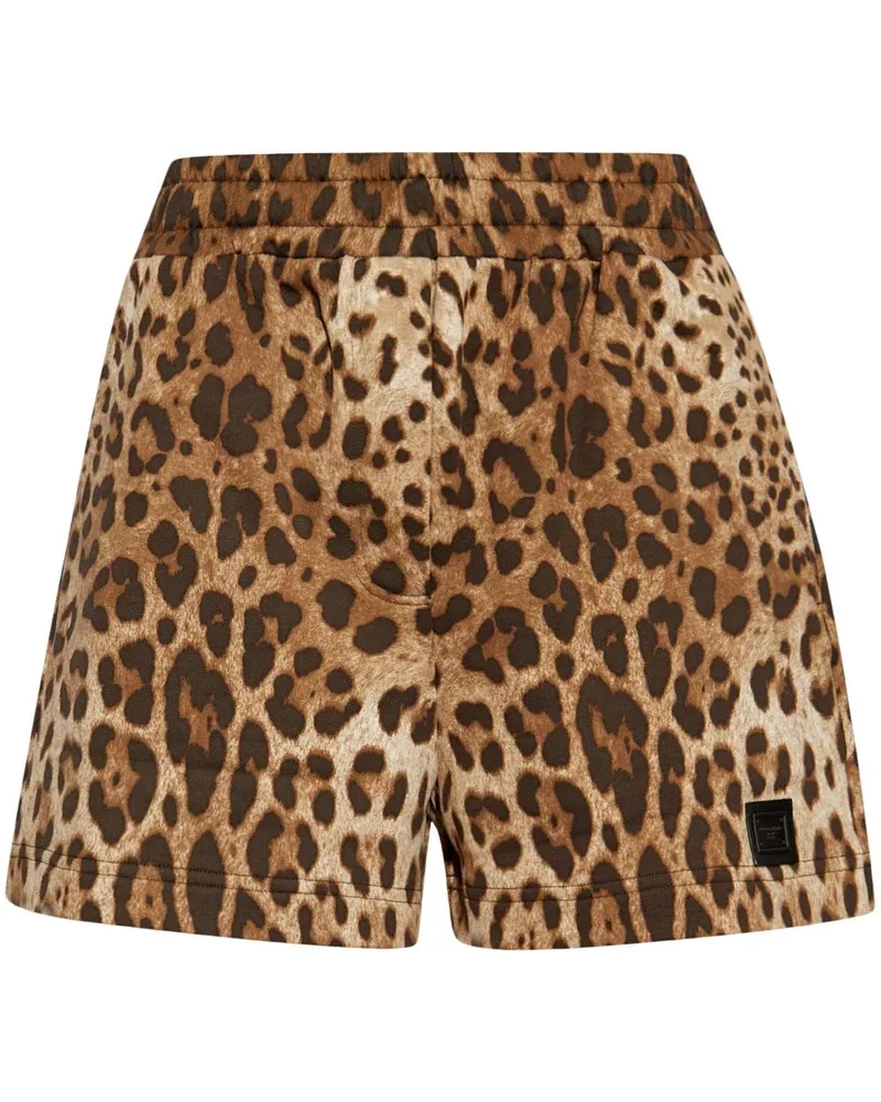 Dolce & Gabbana Shorts mit Logo-Patch - Braun Braun