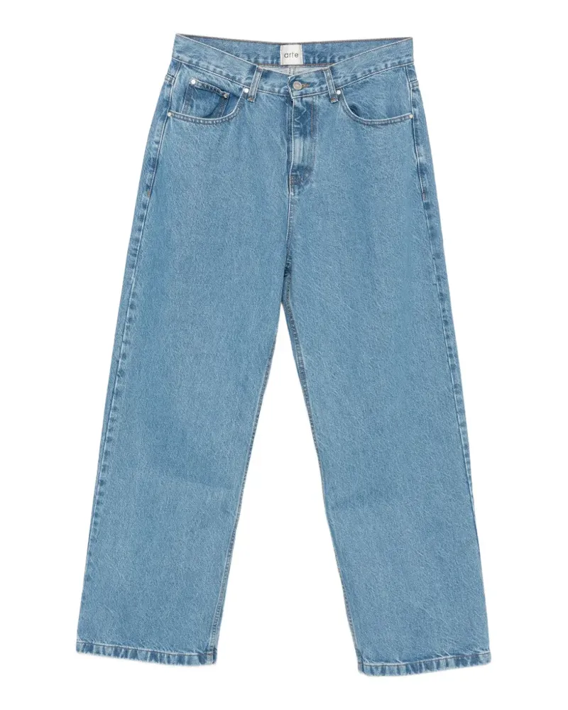 Arte Antwerp Straight-Leg-Jeans mit Logo-Print - Blau Blau