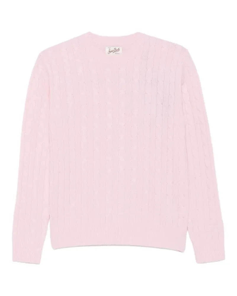 MC2 Saint Barth Pullover mit Zopfmuster - Rosa Rosa