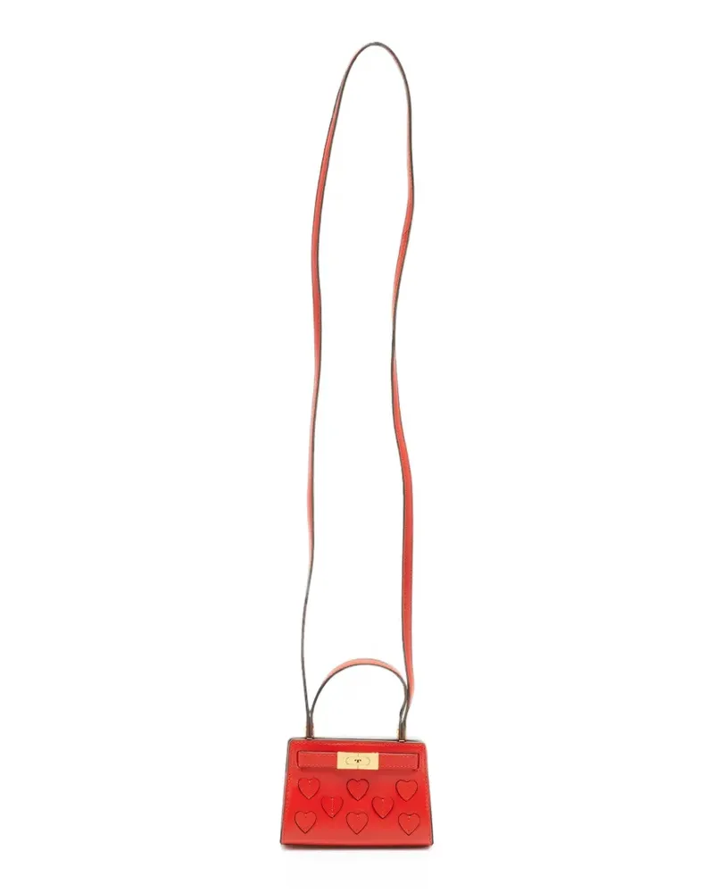 Tory Burch nano Lee Radziwill heart-detail cross body bag - Rot Rot