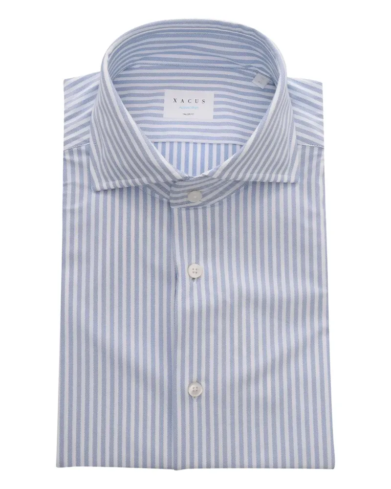 XACUS Gestreiftes Hemd - Blau Blau