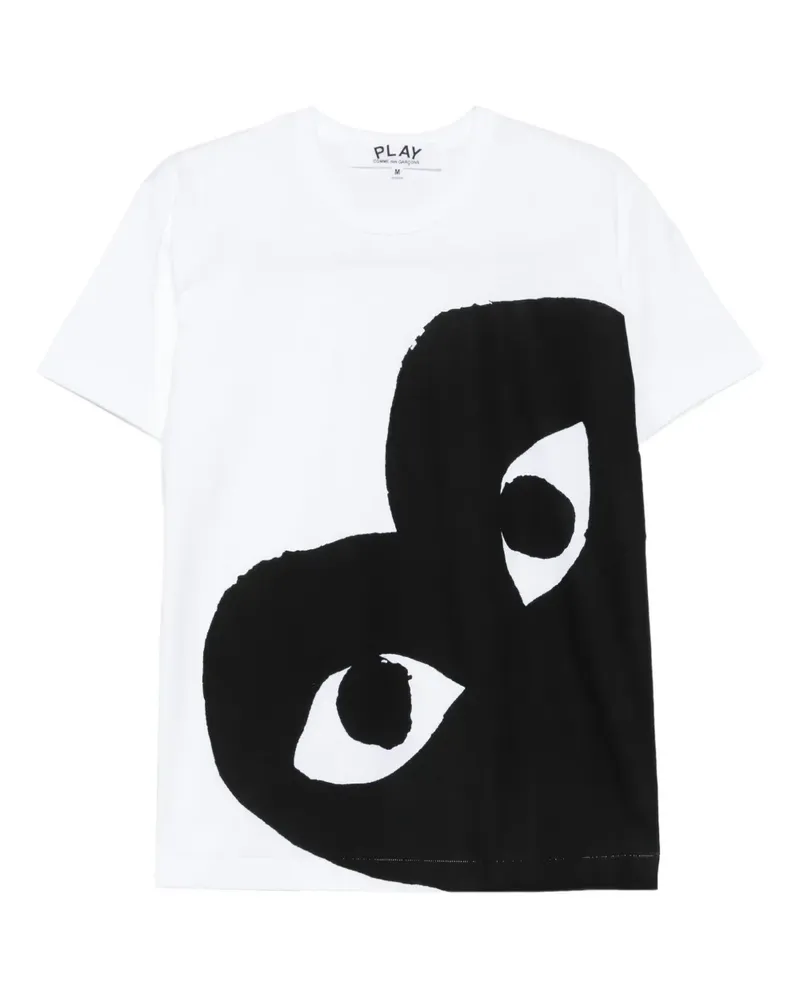 Comme des Garçons T-Shirt mit Herz - Weiß Weiß