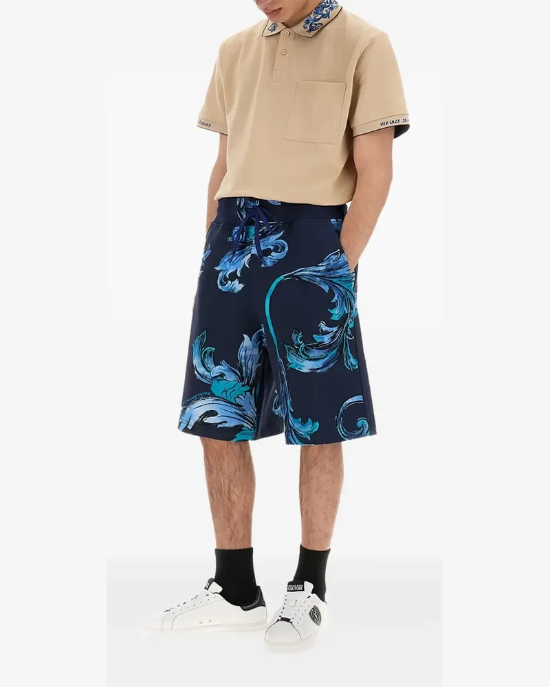 Versace Jeans Shorts mit Print - Blau Blau