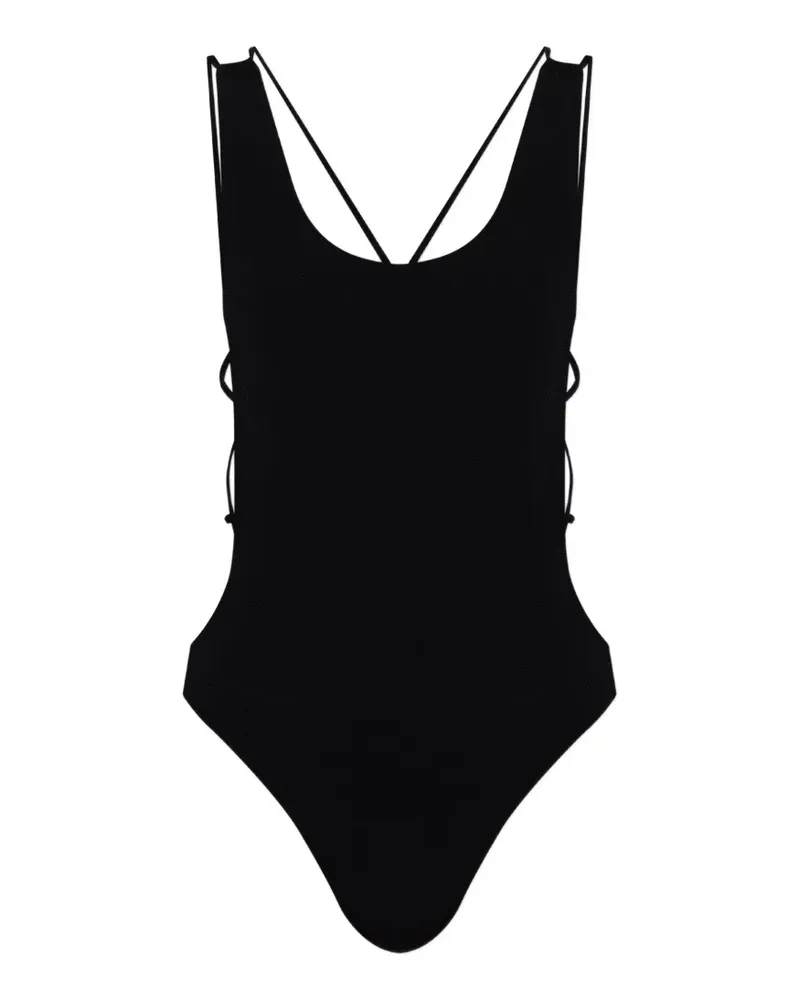 Isabel Marant Tenisia lace-up swimsuit - Schwarz Schwarz