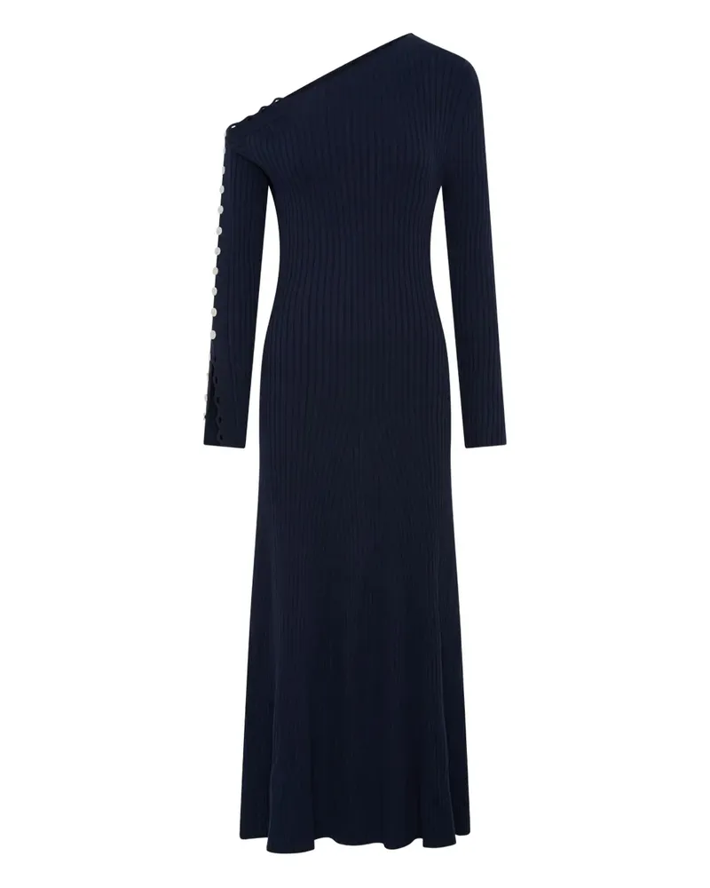 Anna Quan Noah One-Shoulder-Maxikleid - Blau Blau