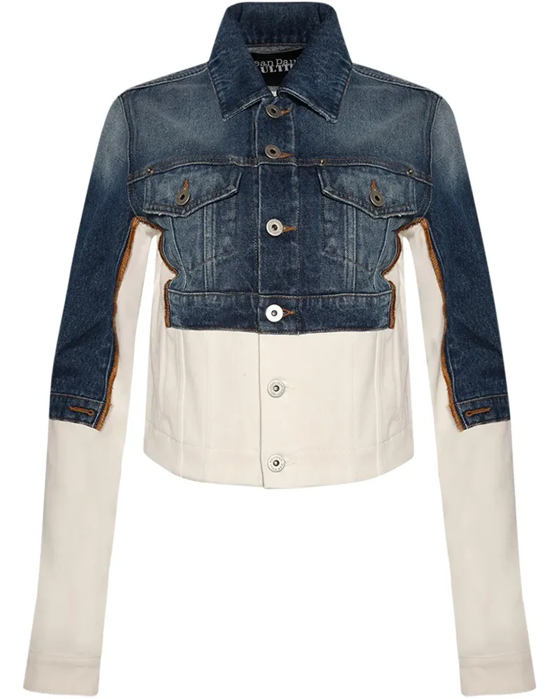 Jean Paul Gaultier Cropped-Jacke aus Denim - Blau Blau