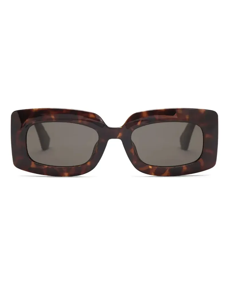 Kurt Geiger crystal-embellished tortoiseshell-effect sunglasses - Braun Braun