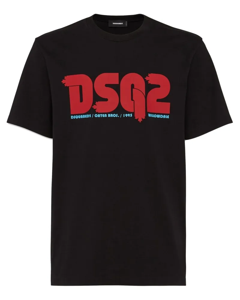 Dsquared2 T-Shirt mit Logo-Print - Schwarz Schwarz