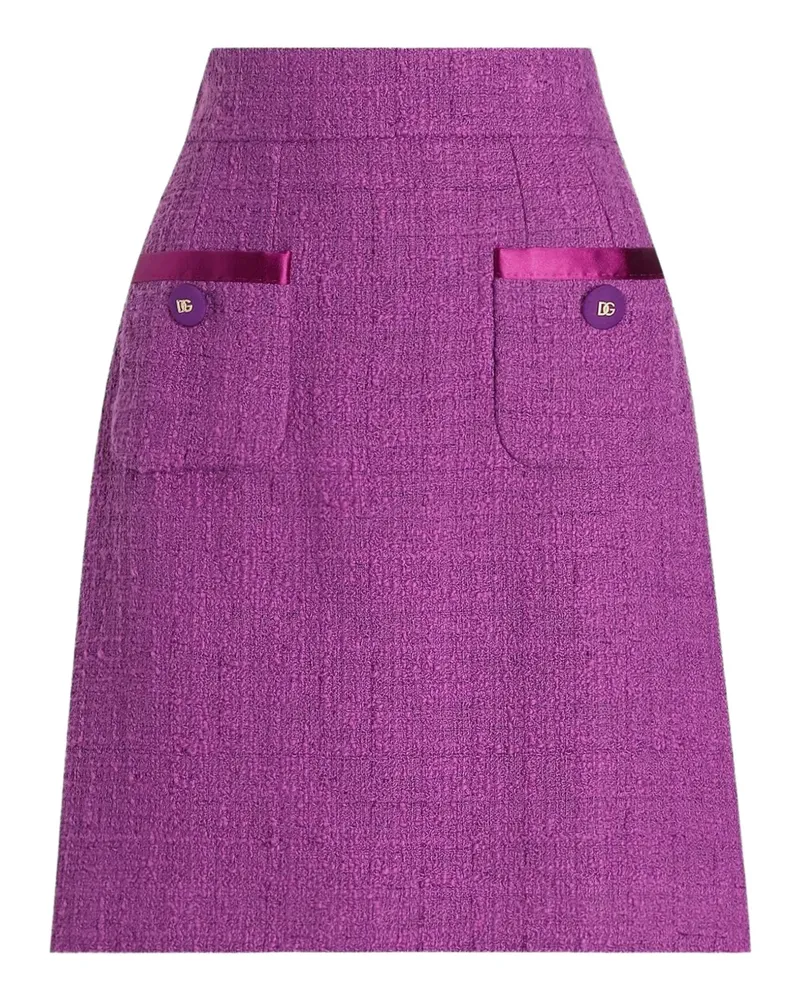 Dolce & Gabbana Strukturierter Minirock - Violett Violett