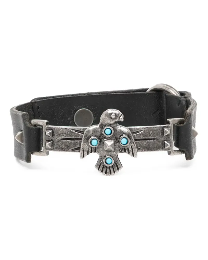 Valentino Garavani stud-embellished leather bracelet - Schwarz Schwarz