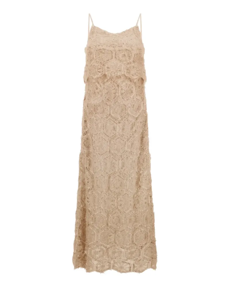 Herno Midikleid mit Pailletten - Nude Nude