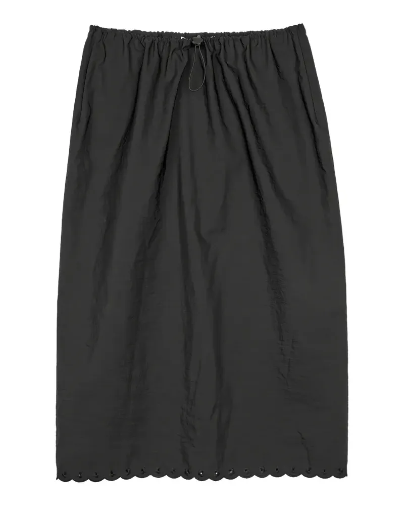 Cecilie Bahnsen Bestickter Bria Taft-Midirock - Schwarz Schwarz