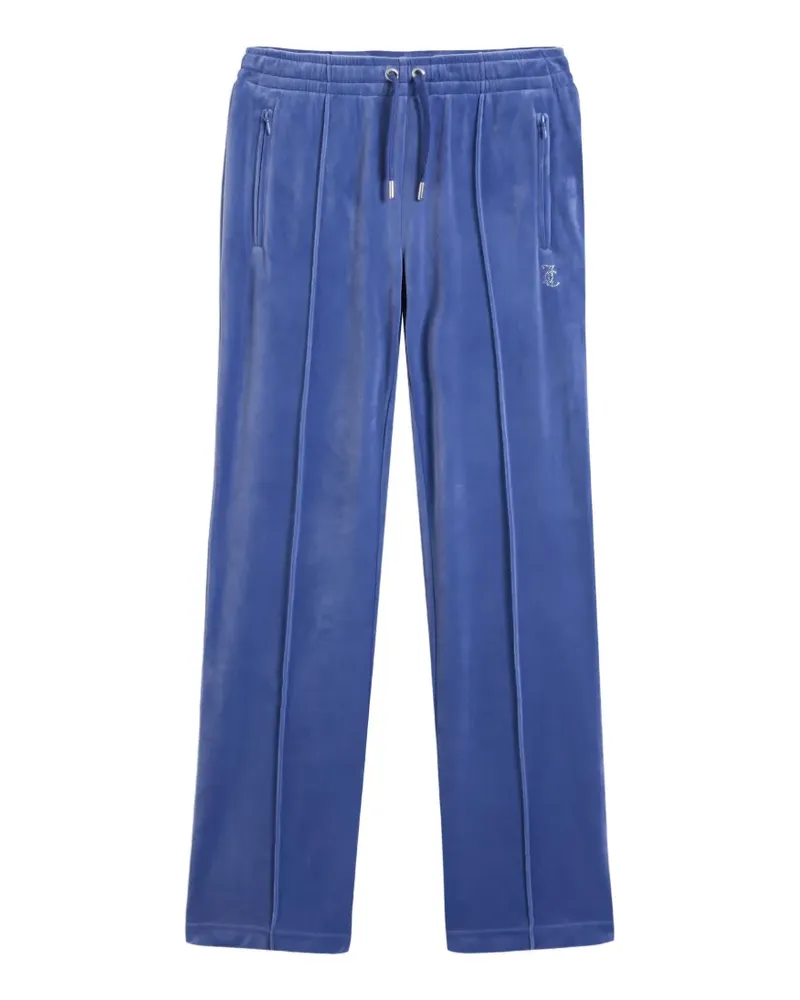 Juicy Couture Velours-Jogginghose mit Diamanté-Logo - Blau Blau