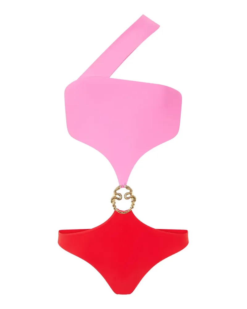 Roberto Cavalli ring-detail swimsuit - Rosa Rosa
