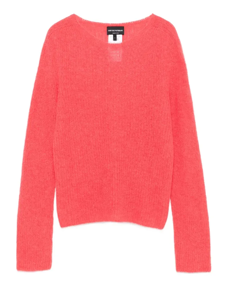 Emporio Armani Pullover mit rundem Ausschnitt - Rot Rot