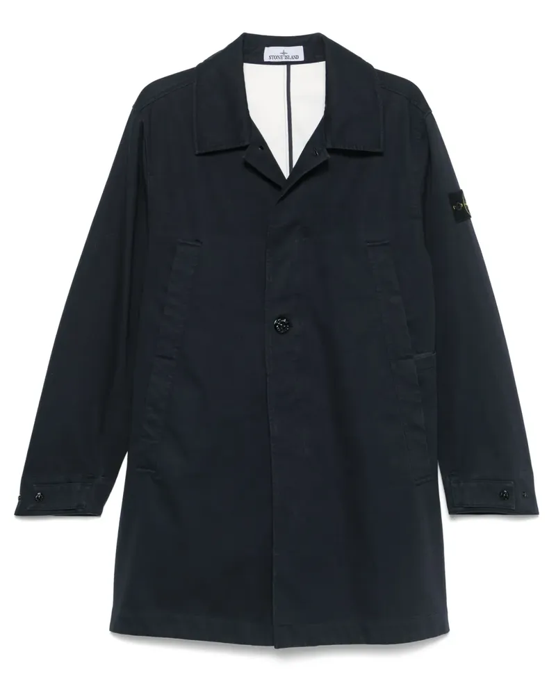 Stone Island Mantel mit Kompass-Patch - Blau Blau
