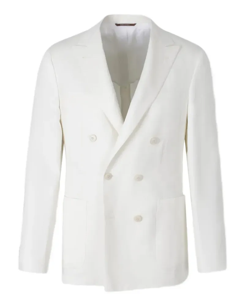 Canali double-breasted peak-lapel blazer - Weiß Weiß