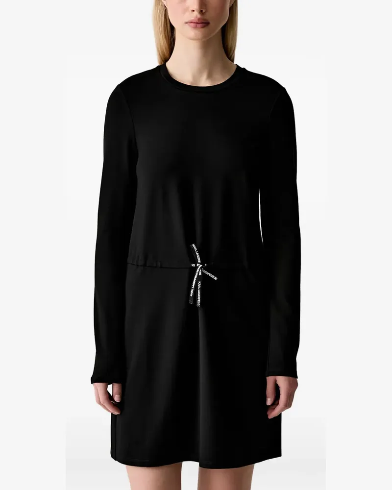Karl Lagerfeld drawstring long-sleeve mini dress - Schwarz Schwarz
