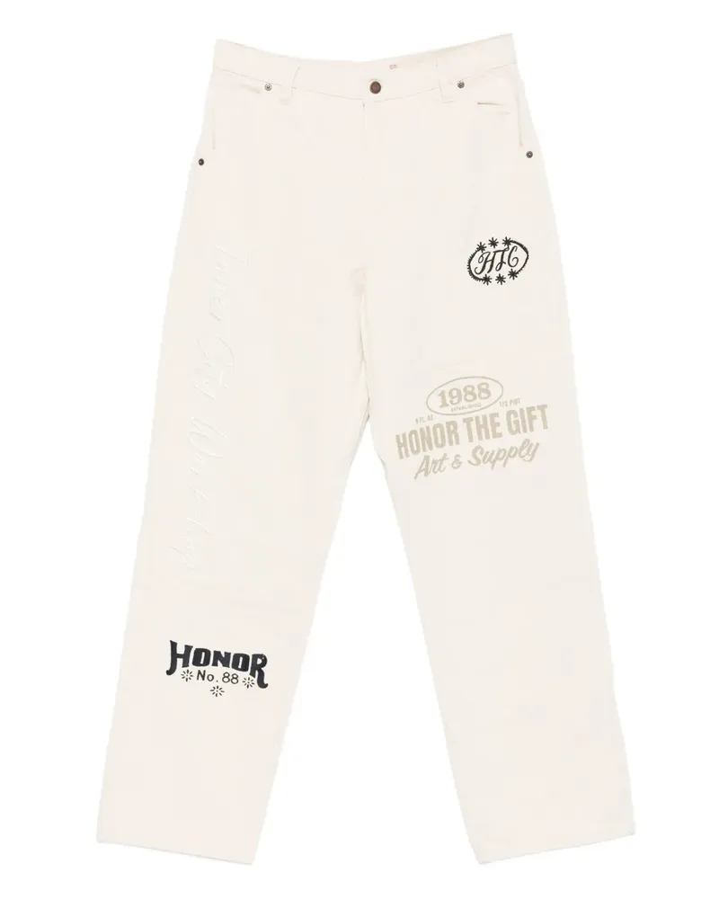 Honor The Gift Hose mit Logo-Print - Nude Nude