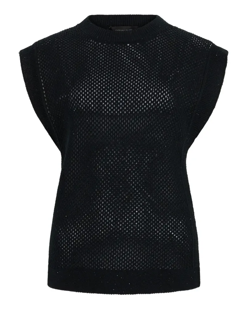 Fabiana Filippi knitted short-sleeve sweater - Schwarz Schwarz