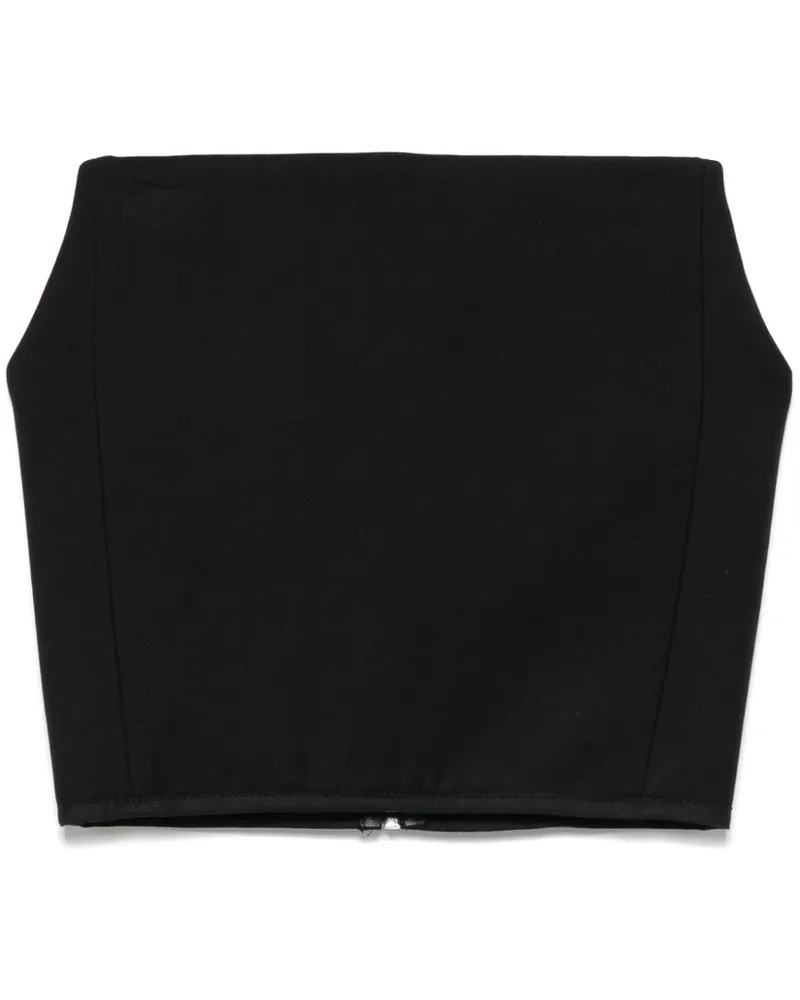 Ioana Ciolacu Top mit Corsage - Schwarz Schwarz
