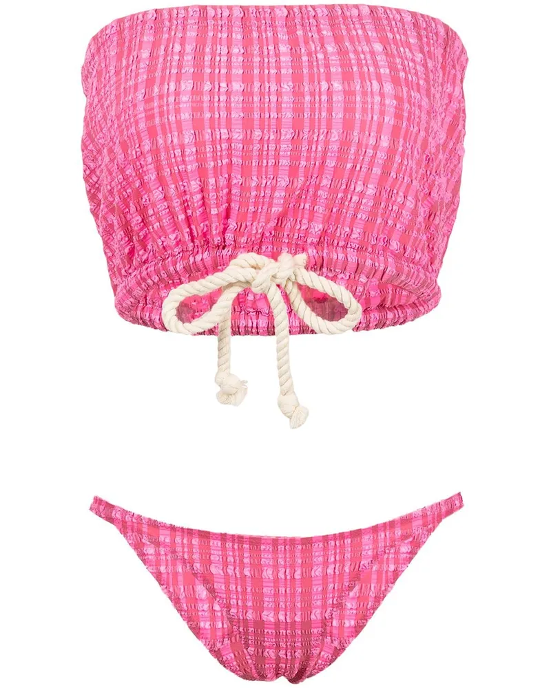 Lisa Marie Fernandez Victor Bikini mit Kordelzug Rosa