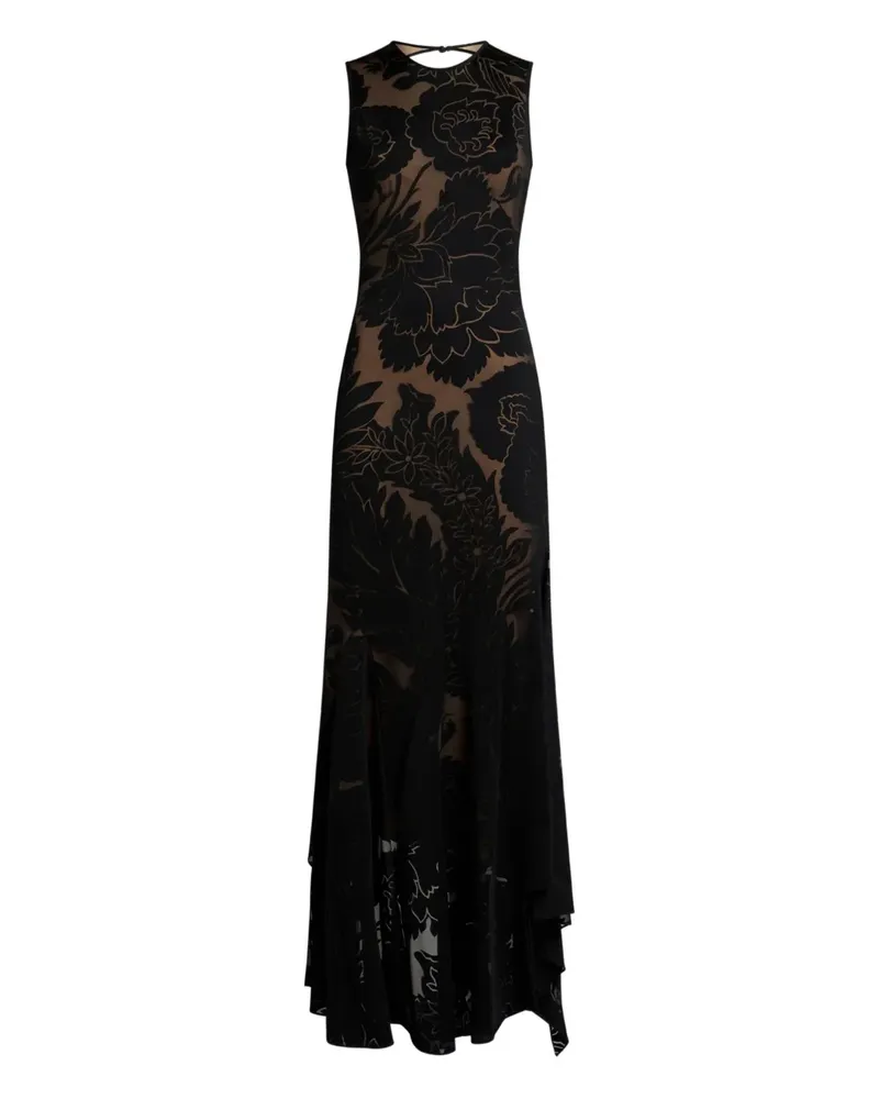 Etro Kleid mit Blumenmuster - Schwarz Schwarz