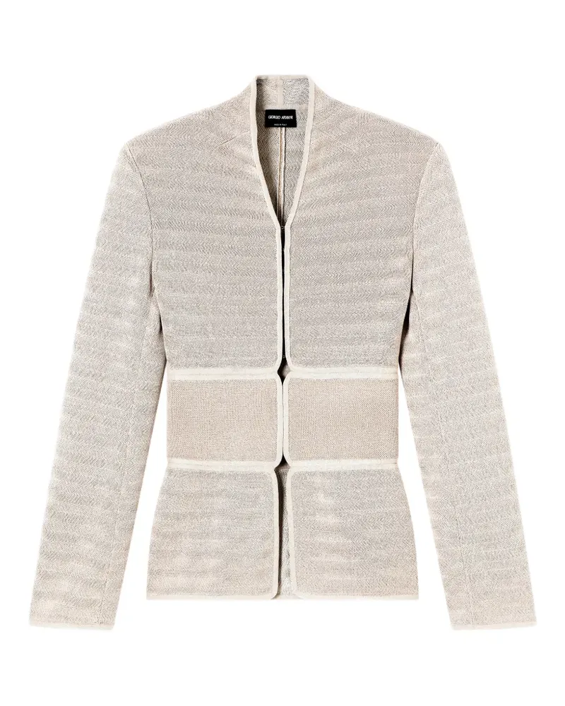 Giorgio Armani Jacke mit V-Ausschnitt - Nude Nude