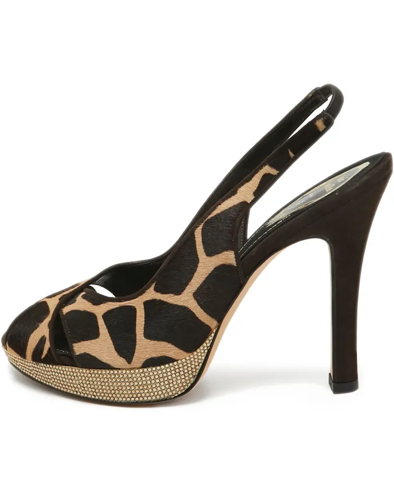 René Caovilla Pre-owned Slingback-Sandalen - Braun Braun