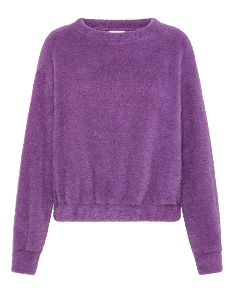 Deha crew-neck brushed sweatshirt - Violett Violett