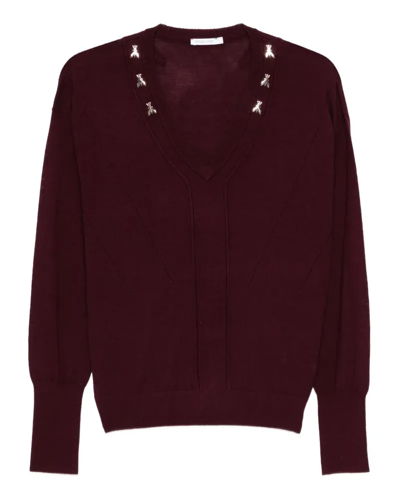 Patrizia Pepe Pullover mit V-Ausschnitt - Violett Violett
