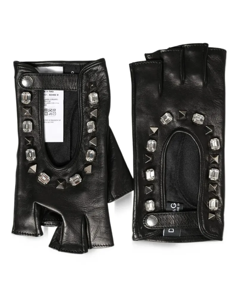 Dolce & Gabbana embellished fingerless gloves - Schwarz Schwarz