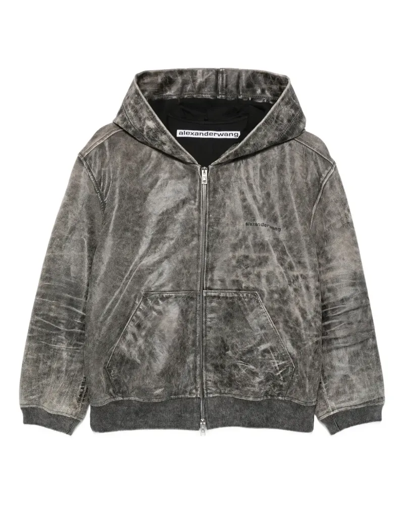 Alexander Wang hooded zip-up jacket - Grau Grau