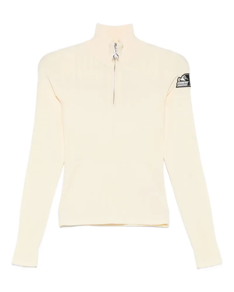 Patrizia Pepe Rollkragenpullover mit kurzem Reißverschluss - Nude Nude