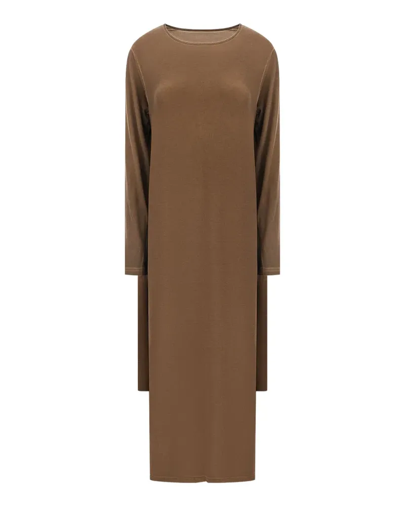 Uma Wang long-sleeve layered-detail maxi dress - Braun Braun