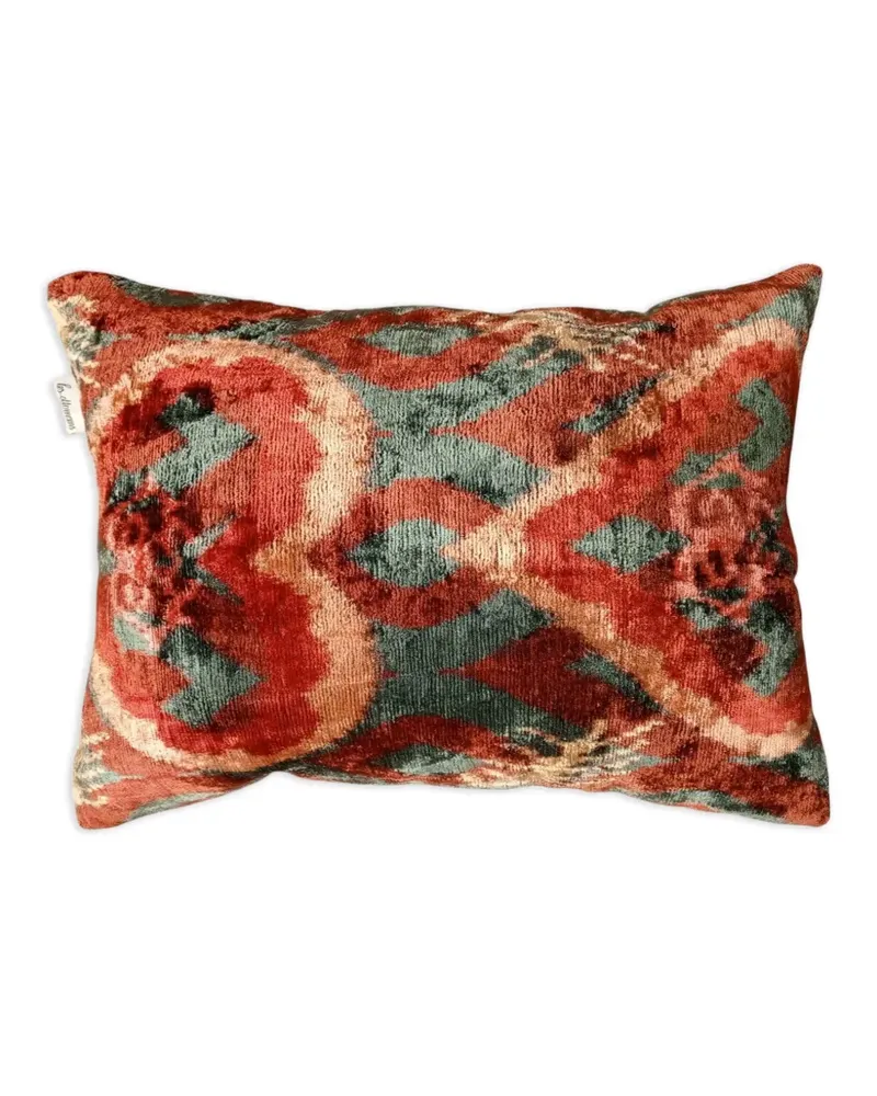 Les-Ottomans Kissen aus Seidensamt (50cm x 40cm) - Rot Rot