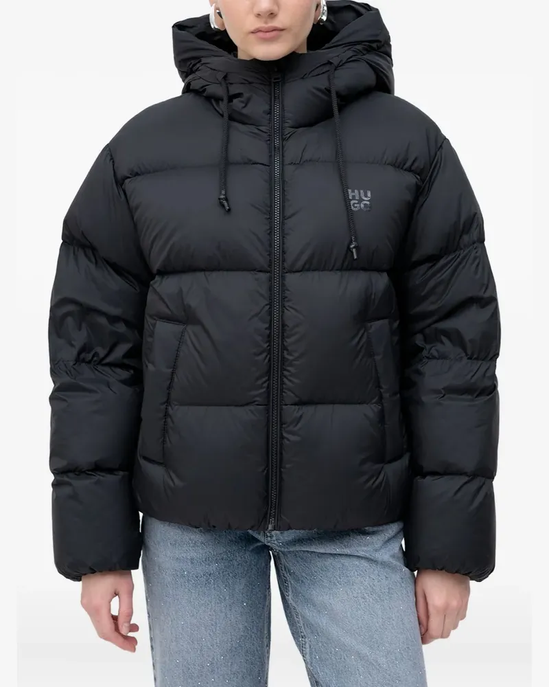 HUGO BOSS hooded padded jacket - Schwarz Schwarz
