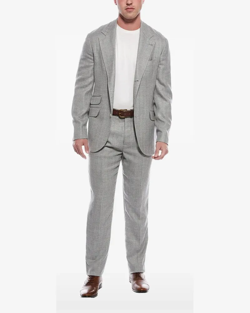Brunello Cucinelli single-breasted tailored suit - Grau Grau