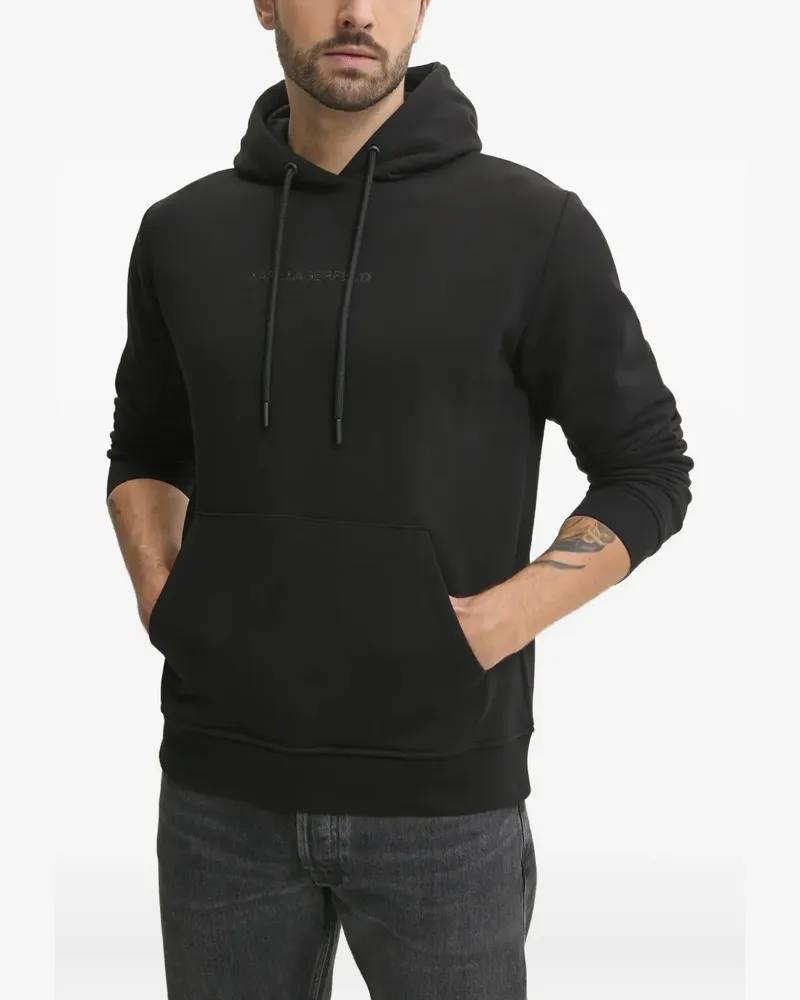 Karl Lagerfeld logo hooded hoodie - Schwarz Schwarz