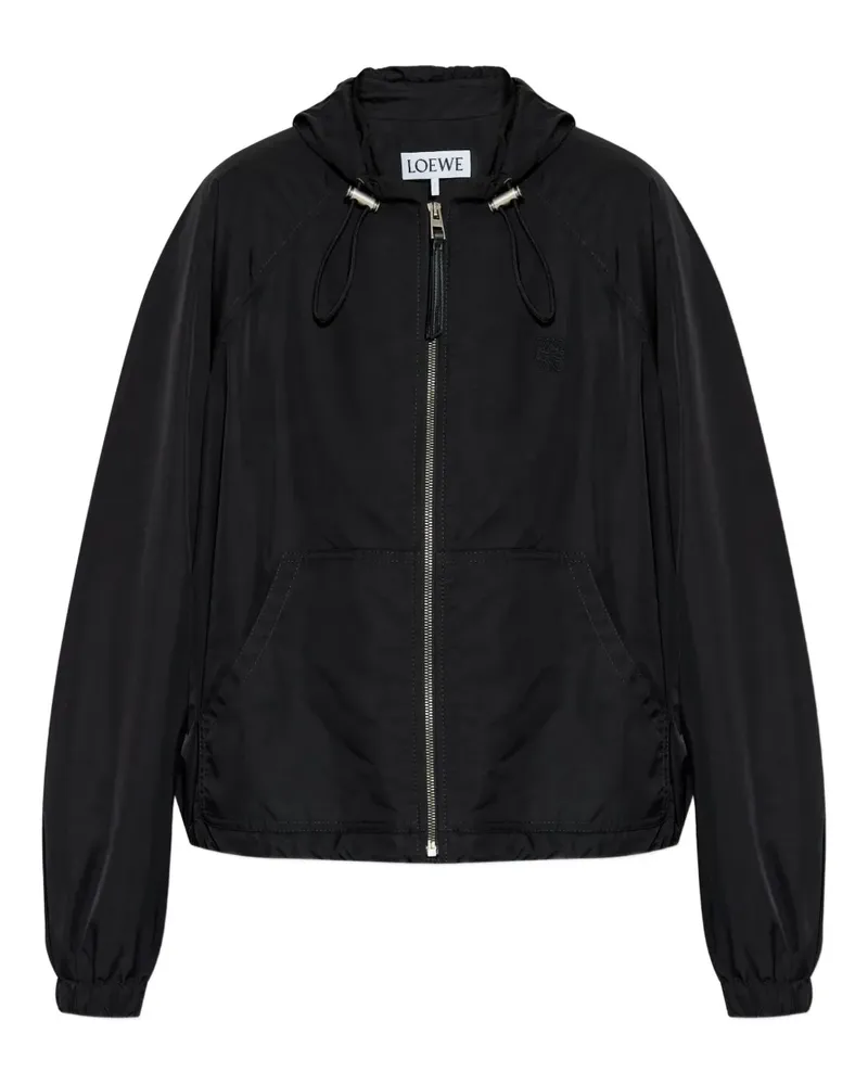 Loewe Kapuzen-Bomberjacke mit Kordelzug - Schwarz Schwarz