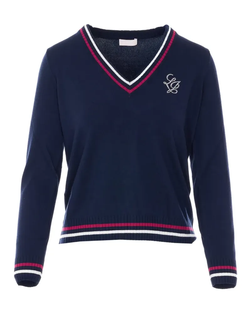 Liu Jo Pullover mit V-Ausschnitt - Blau Blau