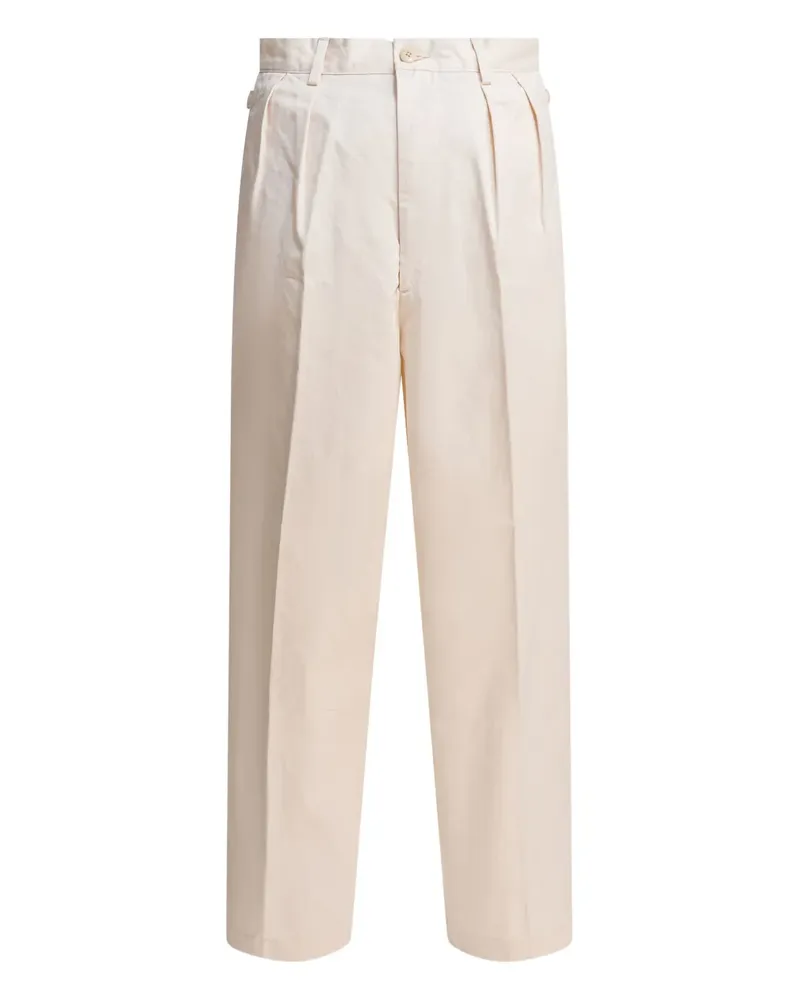 KAPITAL Gerade Bundfaltenhose mit Nietendetail - Nude Nude