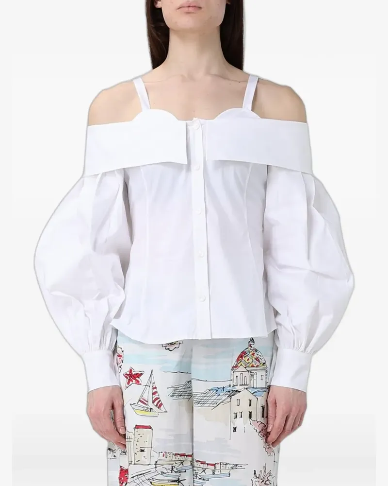 Antonio Marras off-shoulder puff-sleeve shirt - Weiß Weiß