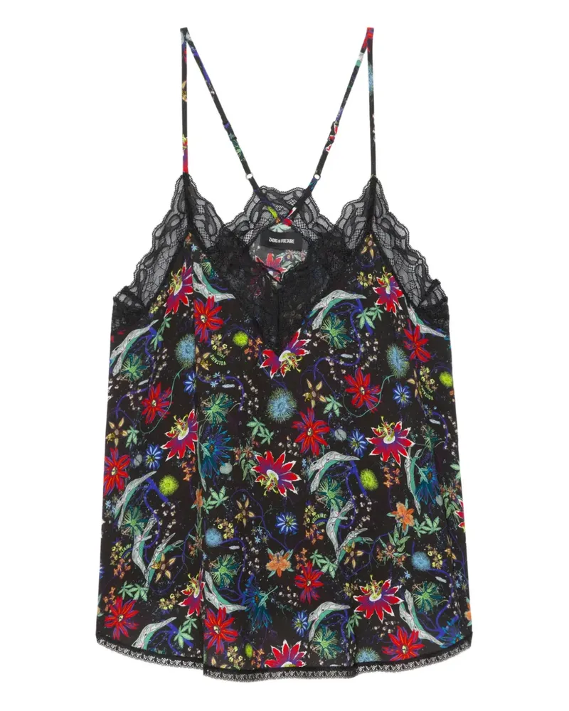 Zadig & Voltaire Christy lace floral top - Schwarz Schwarz