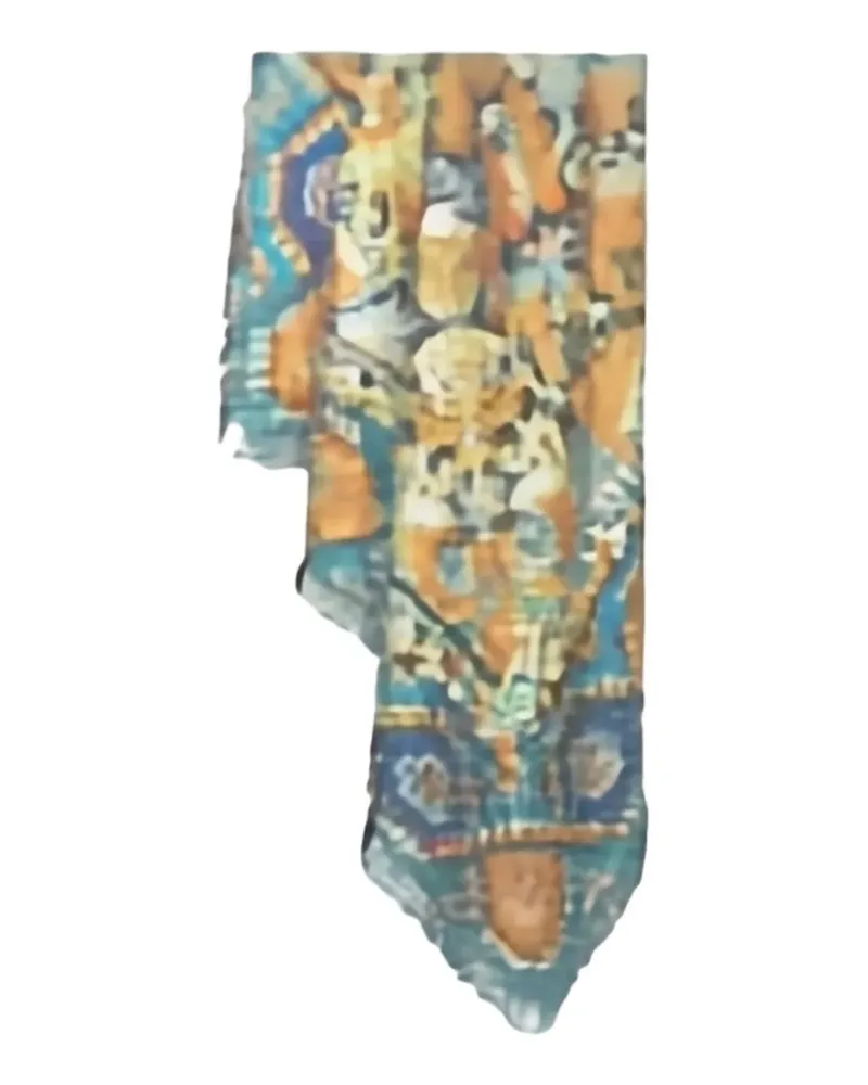 Pierre-Louis Mascia Mehrfarbiger Schal - Orange Orange