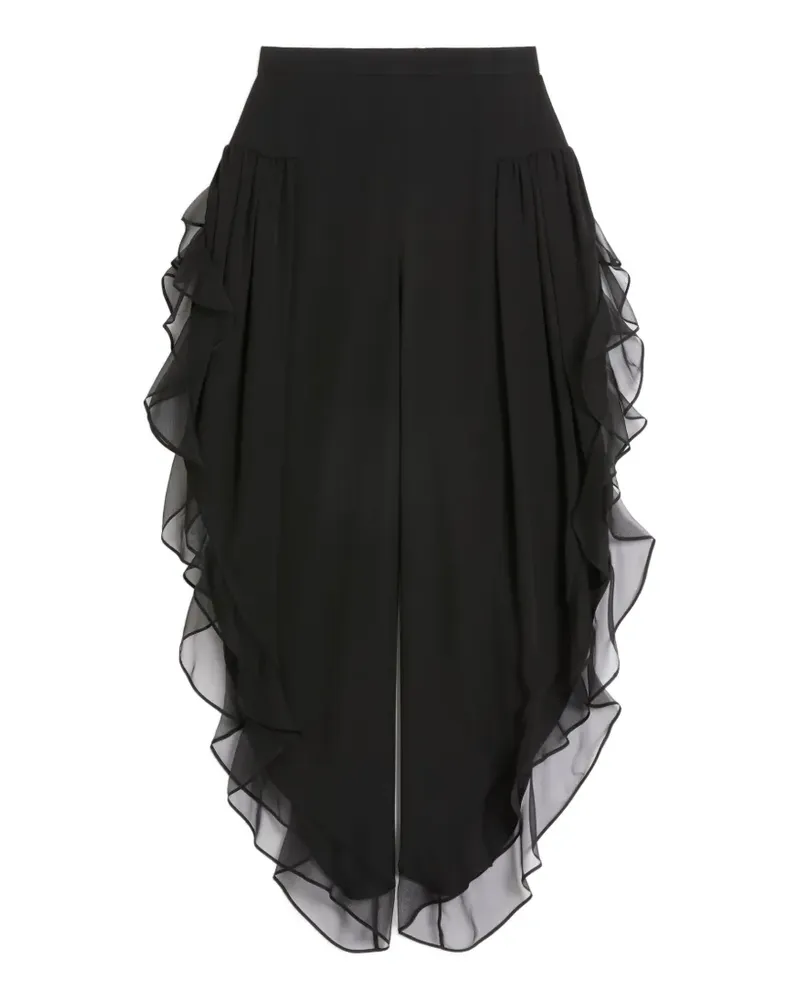 Valentino Garavani Georgette-Ballonhose - Schwarz Schwarz
