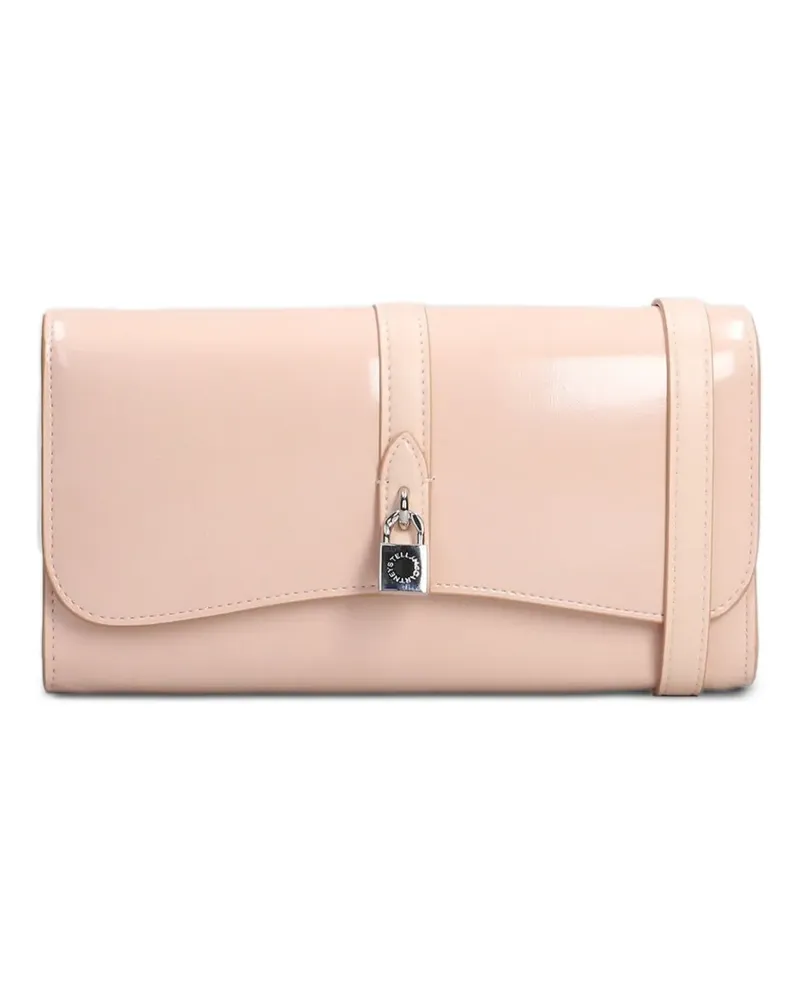 Stella McCartney padlock-detail clutch bag - Nude Nude