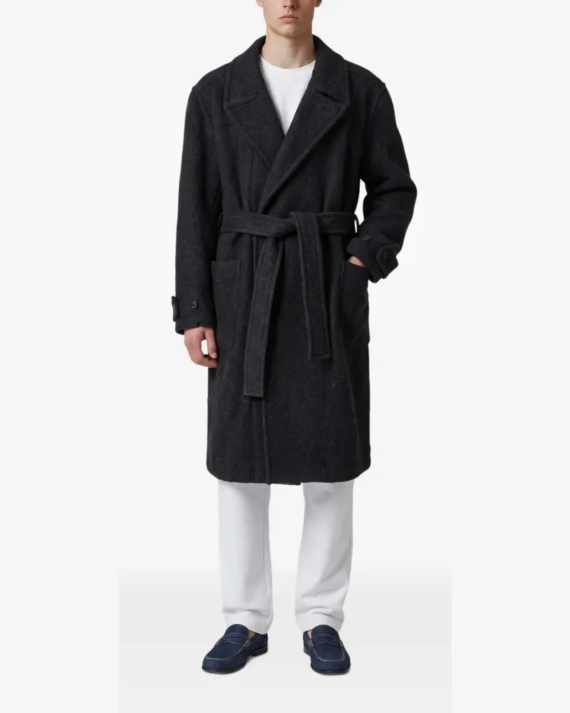 Christophe Lemaire belted notch-lapel coat - Grau Grau