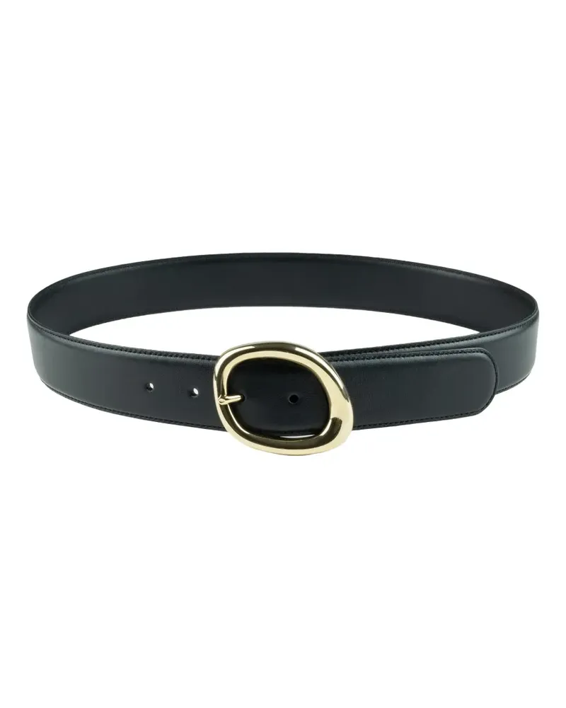 GAVAZZENI Helen oval-buckle belt - Schwarz Schwarz