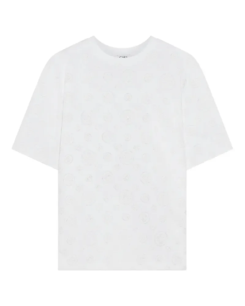 Casablanca Paris monogram T-shirt - Weiß Weiß